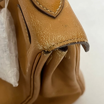 Hermes Kelly 32 Retourne 1976 Gold Box Leather Gold Hardware