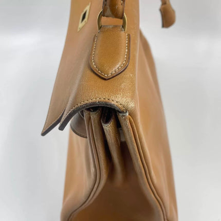 Hermes Kelly 32 Retourne 1976 Gold Box Leather Gold Hardware