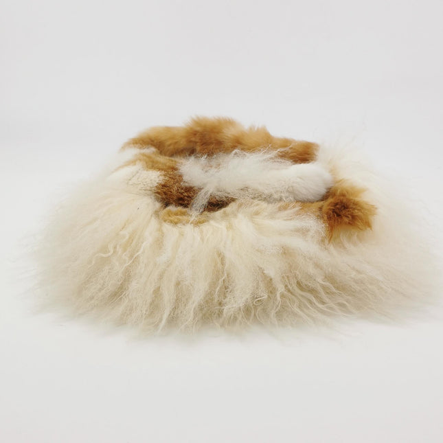 Fendi Multicolor Brown Fur FF Logo Flap Shoulder Bag