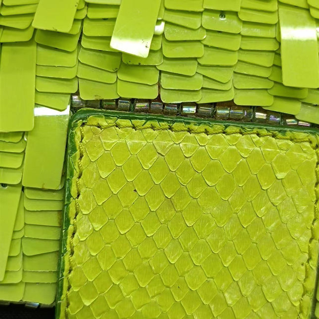 Sold Fendi Baguette Green Sequins Shoulder Bag