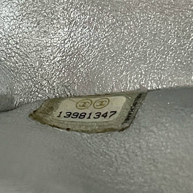 Sold Chanel Classic Flap 2010 Silver Lambskin Leather