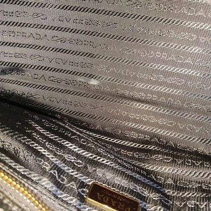 Prada Bonnie Medium Soft Lux Brown Shiny Calfskin Leather Shoulder Bag