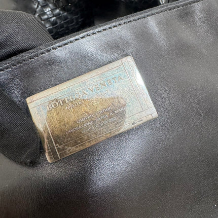 Sold Bottega Veneta Cabat Small Intreccio Leather Tote Bag Black