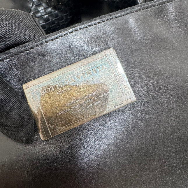 Sold Bottega Veneta Cabat Small Intreccio Leather Tote Bag Black
