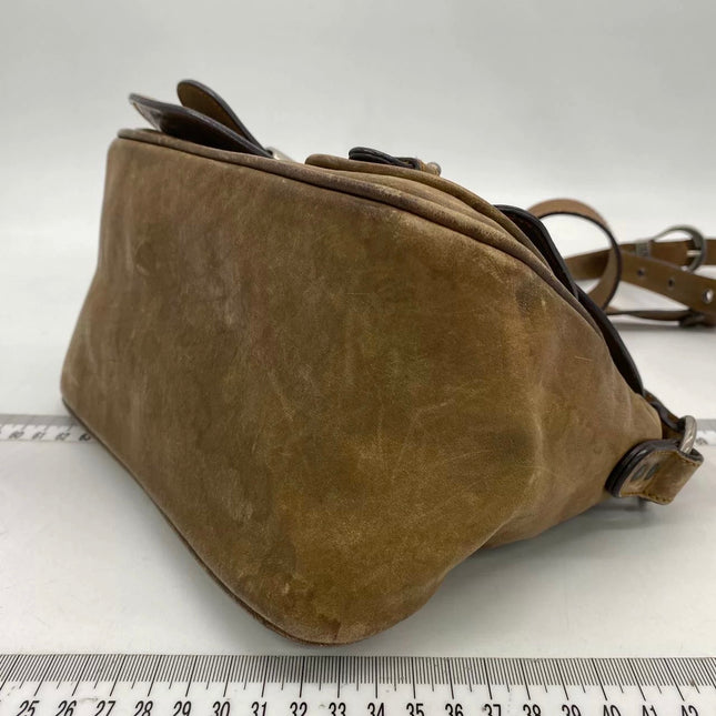 Dior Vintage Gaucho Mini Brown Leather Crossbody Bag 2006