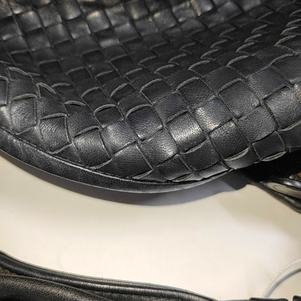 Bottega Veneta Intrecciato Hobo Bag Medium Black Lambskin leather 48cm