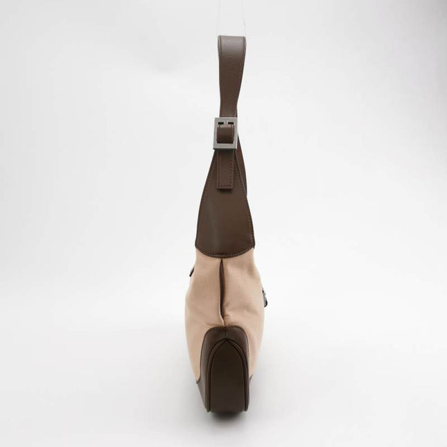 Sold Gucci Jackie Vintage Small Brown Leather and Fabric Silver Hardware