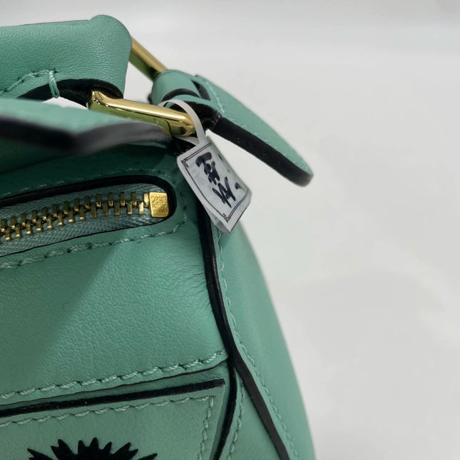 Loewe x Studio Ghibli Collection Susuwatari Mini Puzzle Green Crossbody Bag
