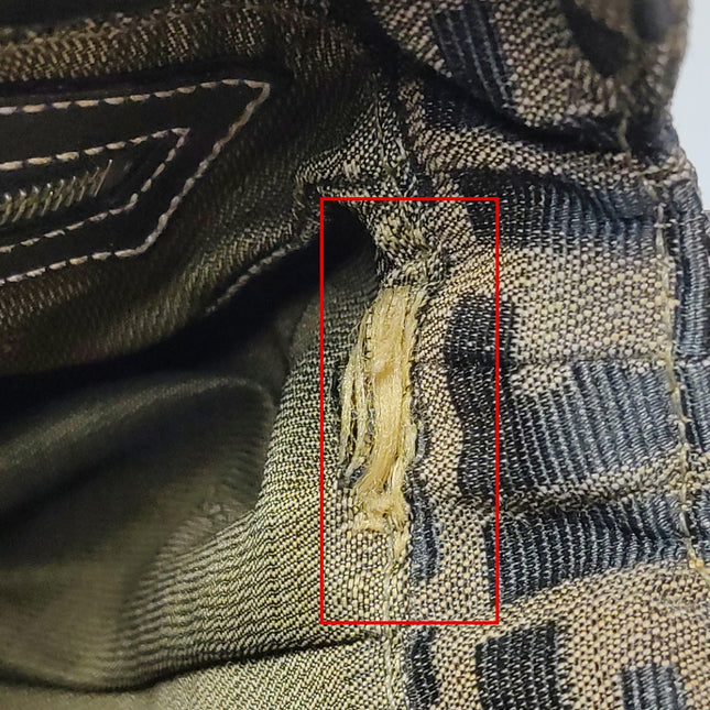 Fendi Mamma Baguette Mini Brown Zucca Print Gold Hardware