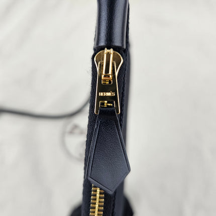 Hermes Herbag 31 Black Canvas Gold Hardware Crossbody Bag