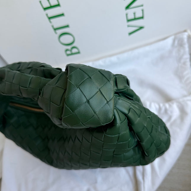 Bottega Veneta Teen Jodie Leather Dark Forest Green 36cm