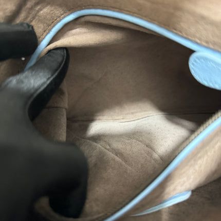 Sold Bottega Veneta Veneta Hobo Medium Baby Blue Intrecciato Leather Bag 43cm