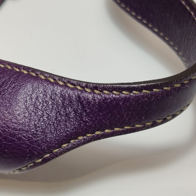 Gucci Jackie Vintage Large Purple Suede Leather Ringlets Decoration