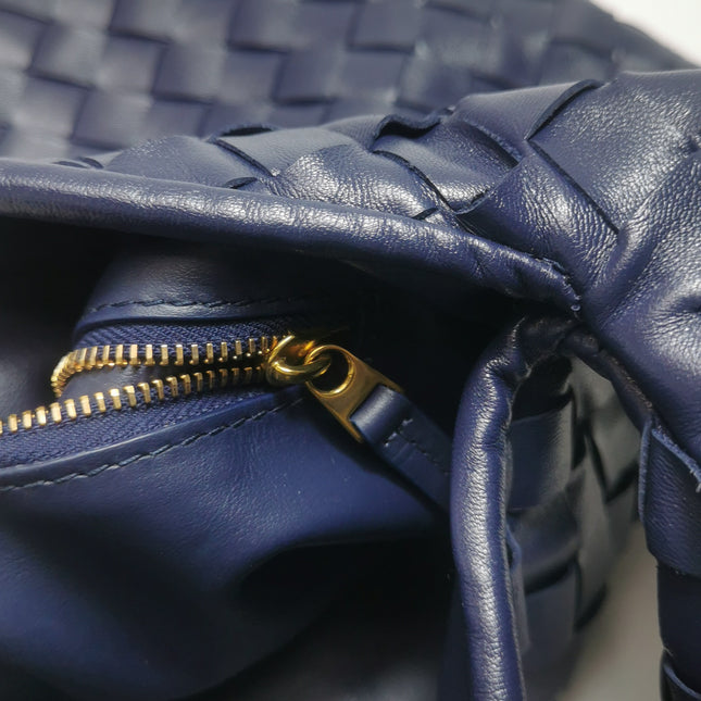 Bottega Veneta Hop Hobo Medium Leather Navy 46cm