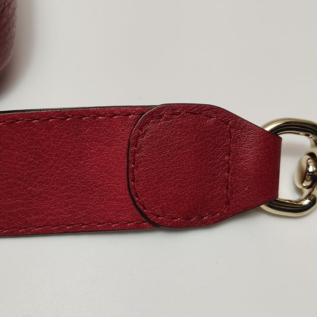 Gucci Jackie Medium Red Calfskin Leather Crossbody Bag