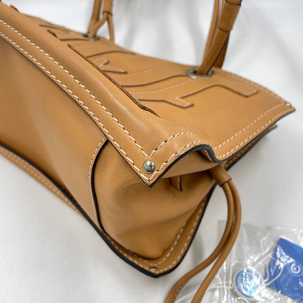 Loewe Anagram Love Logo Shopper Tote Camel Beige Medium 33cm