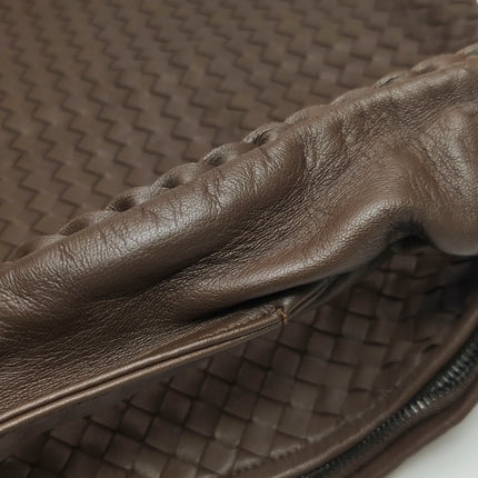 Bottega Veneta Veneta Hobo Maxi Dark Brown Lambskin Leather 53cm