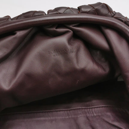 Bottega Veneta Pouch Large Intrecciato Wine Burgundy Calfskin Leather