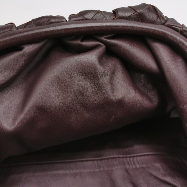 Bottega Veneta Pouch Large Intrecciato Wine Burgundy Calfskin Leather