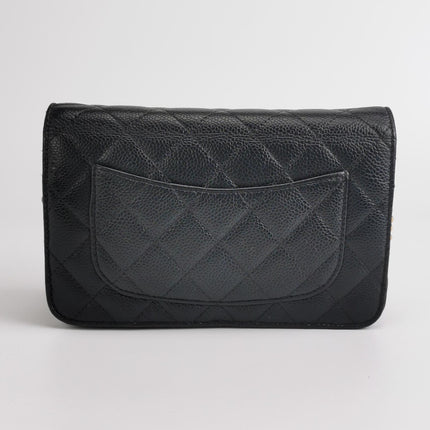 Chanel Wallet on Chain Classic Flap Black Caviar Leather Gold Hardware 2018-19