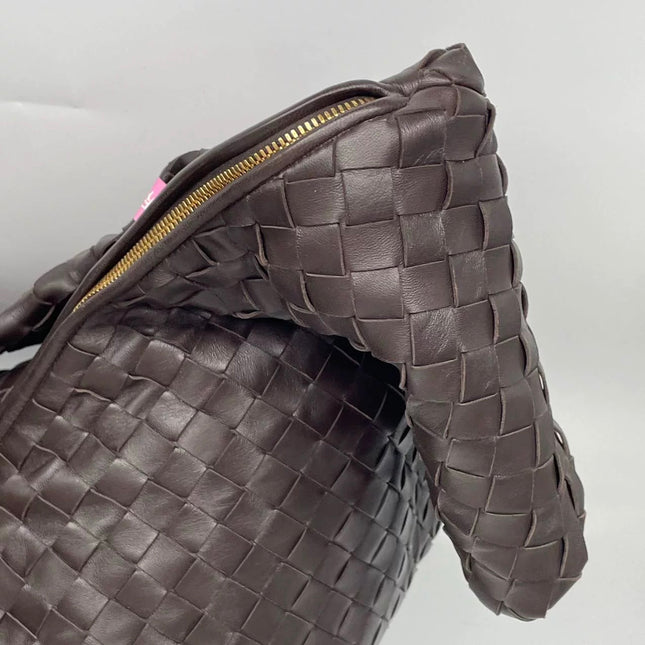 Bottega Veneta Jodie Maxi Lambskin Leather Chocolate Brown 70cm