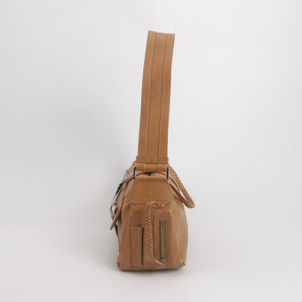 Dior Flight Medium Tan Brown Calfskin Leather Shoulder Bag