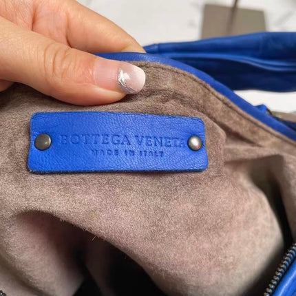 Bottega Veneta Hobo Bag Lambskin leather Royal Blue Medium 45cm