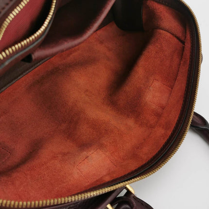 Sold Loewe Amazona 29 in Burgundy Calfskin Leather and Gold-tone Hardware