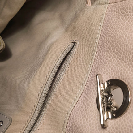 Chanel Deauville Tote Medium Pink Leather Leather Chain Straps