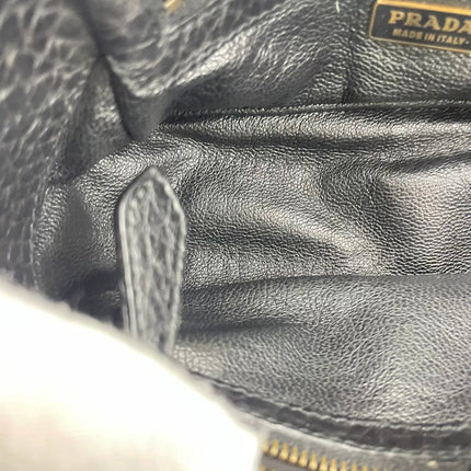 Prada Zebra Print Ponyhair Calfskin Leather Handbag