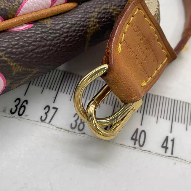 Louis Vuitton x Takashi Murakami Cherry Blossom Pochette Accessoire Brown Monogram