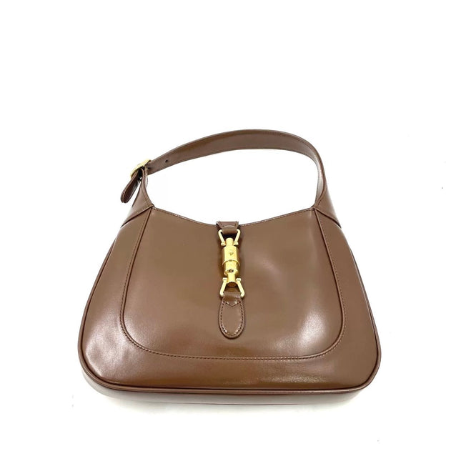 Gucci Jackie 1961 Small Brown Smooth Leather Bag