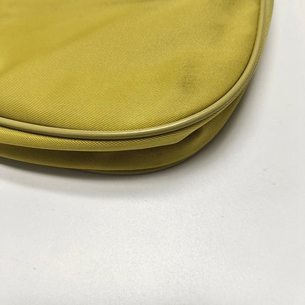 Prada Cleo Nylon Yellow Gold-tone Chain Shoulder Bag