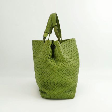Bottega Veneta Garda Avocado Green Intrecciato Nappa Leather Large 33cm
