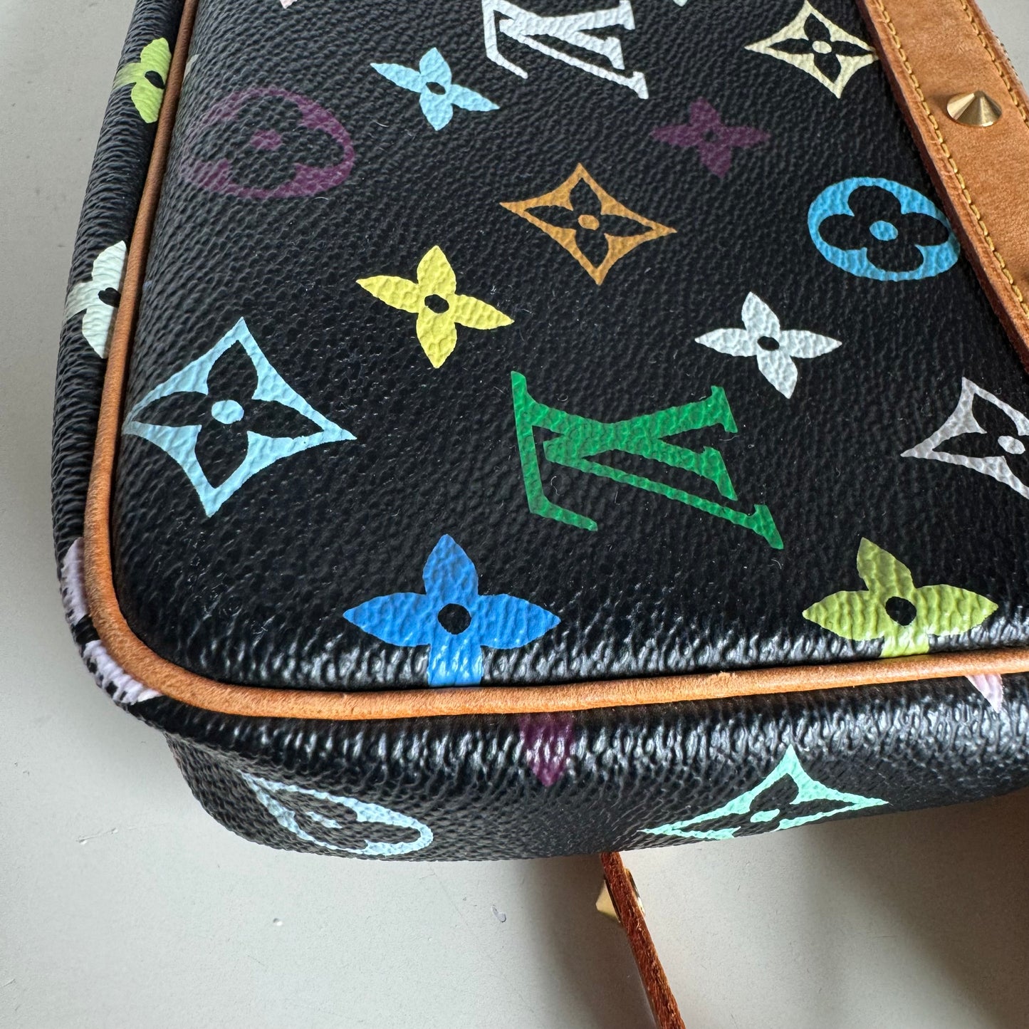 Louis Vuitton x Takashi Murakami Pochette Accessoire Black Multicolor