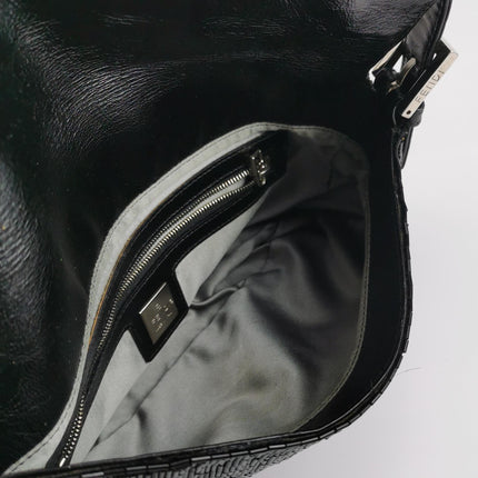 Fendi Baguette Black Glittering Waterfall Beads Shoulder Bag