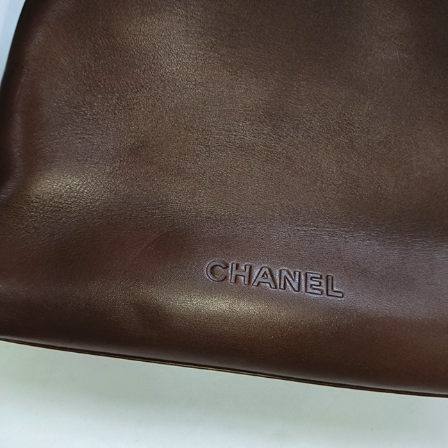 Chanel Vintage Backpack Tan Brown Calfskin Leather