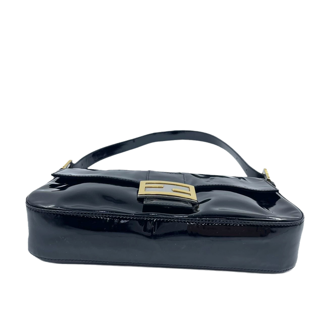 Sold Fendi Baguette Black Patent Leather with Gold Hardware