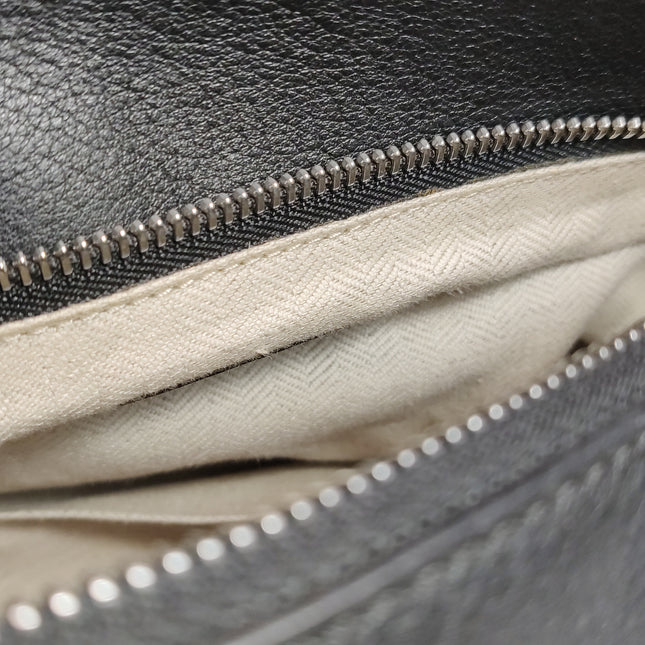 Loewe Puzzle Medium Black Smooth Leather White Logo 2016