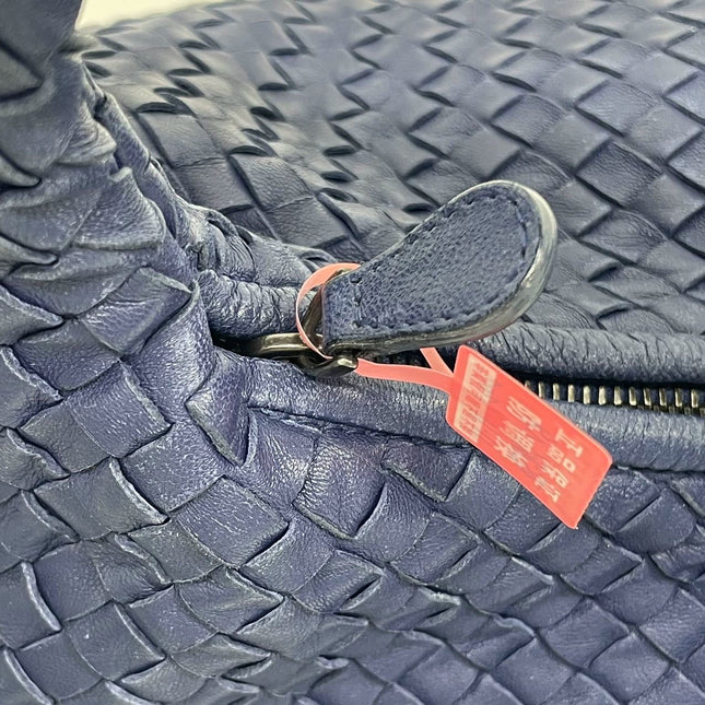 Bottega Veneta Belly Hobo Intrecciato Leather Navy Large 45