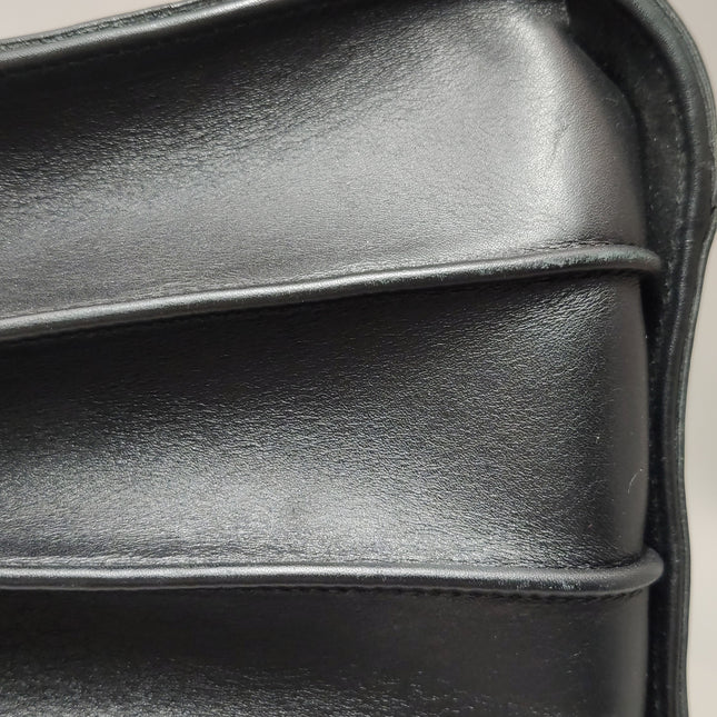 Saint Laurent Sac De Jour Small Black and White Striped Leather Handbag