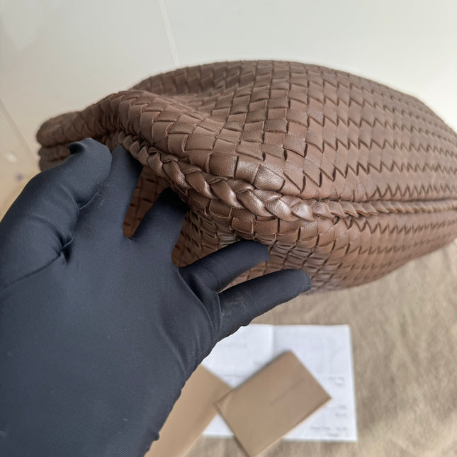 Bottega Veneta Hobo Bag Large Milk Chocolate Brown Lambskin leather 47cm