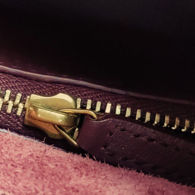 Yves Saint Laurent YSL Le 5 A 7 Hobo Small Burgundy Calfskin Shoulder Bag