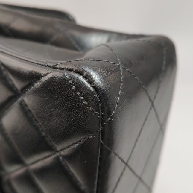 Chanel Double Sided Small Classic Flap Black Lambskin Leather 24k Gold Hardware, 1996-1997