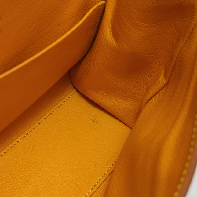 Goyard Saigon Mini Brown Canvas and Leather Wooden Top Handle Crossbody Bag