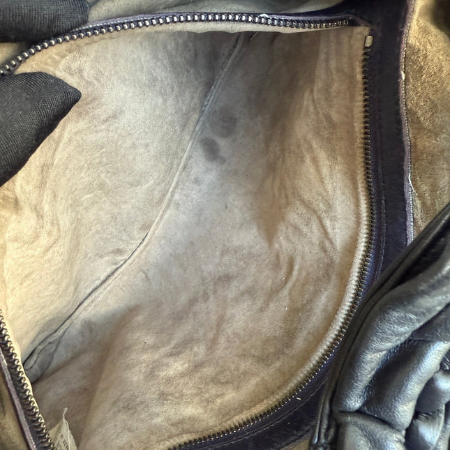 Bottega Veneta Veneta Hobo Dark Navy Intrecciato Leather Bag 47cm