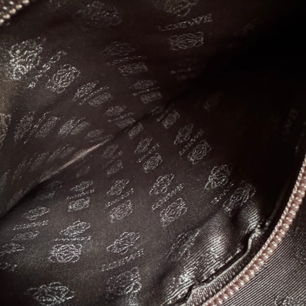 Loewe Flamenco Medium Brown Suede Leather Shoulder Bag 28cm