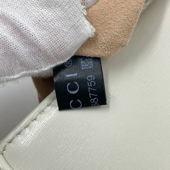 Gucci Jackie 1961 White Leather Bag with Adjustable Strap Size Small