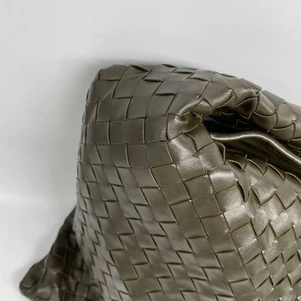 Bottega Veneta Hop Large Leather Dark Olive Green Hobo Bag