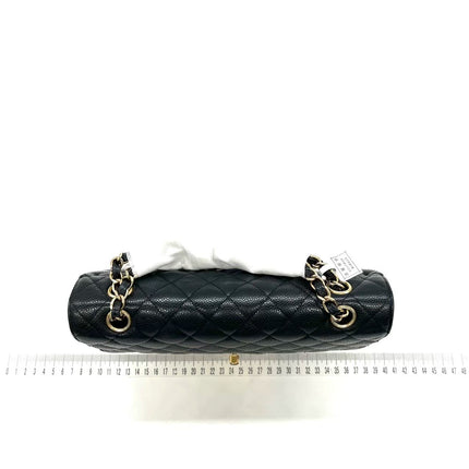 Chanel Classic Flap Medium Black Caviar Leather with 24k Gold Hardware, 2008-2009
